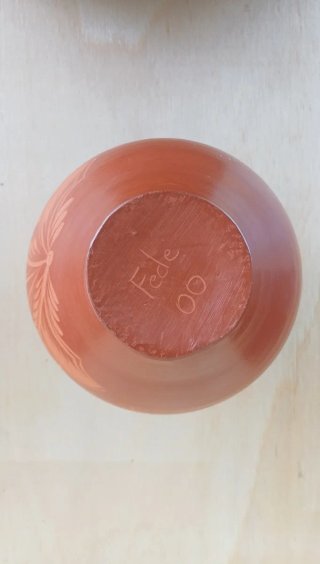 Vaso di ceramica popolare vintage anni '80