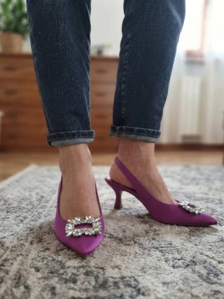 Zapatos de fiesta buganvilla con joya T42