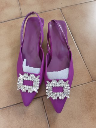 Zapatos de fiesta buganvilla con joya T42