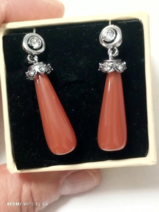 Pendientes Coral Chapados Oro