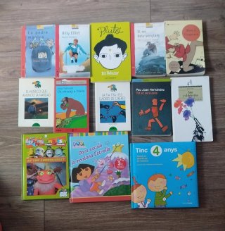Lote de 50 libros en catalán la mayor parte.