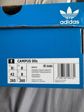 Adidas Campus 00s Verdes T42 Nuevas Originales