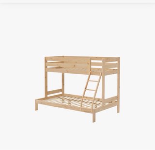 Litera Madera con cama matrimonio
