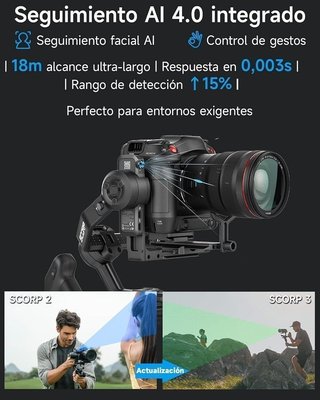 Gimbal Feiyu SCORP 3 seguimiento IA NUEVO