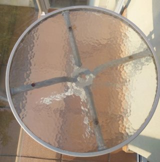 Mesa Terraza Cristal Redonda