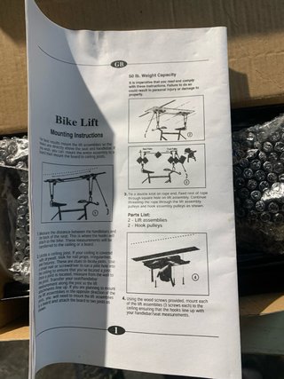 Elevador de Techo para Bicicletas