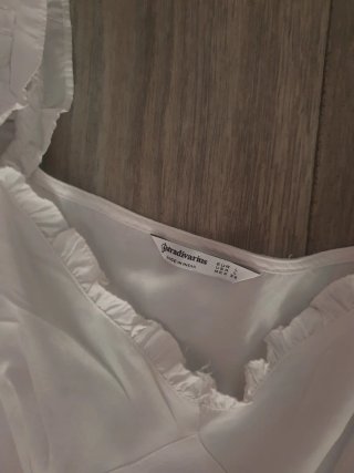 Vestido largo blanco Stradivarius