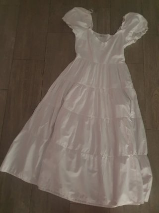 Vestido largo blanco Stradivarius