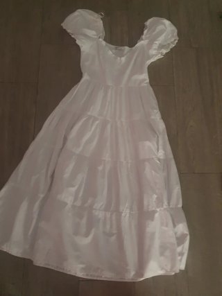 Vestido largo blanco Stradivarius