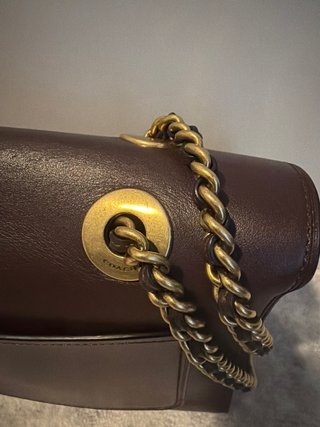 Bolso Coach Burdeos Piel Serpiente