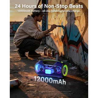 Altavoz Bluetooth 200W IP65 Luces RGB USB-C NUEVO
