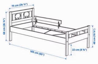 Cama infantil IKEA KRITTER blanca