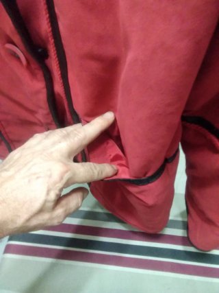 Chaqueta Invierno Mujer Roja Negra
