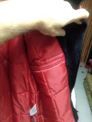 Chaqueta Invierno Mujer Roja Negra