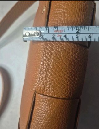 Bolso piel trenzado marrón