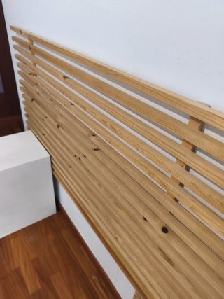Pack Dormitorio Madera + 2 Mesitas Estilo IKEA