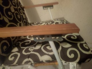 Mecedora vintage plegable y reclinable.