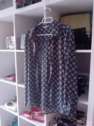 Blusa Lefties Estampada Verde Talla M