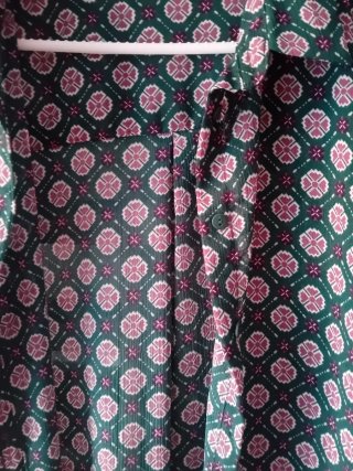 Blusa Lefties Estampada Verde Talla M