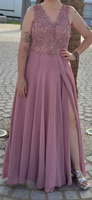 Vestido largo rosa invitada de boda