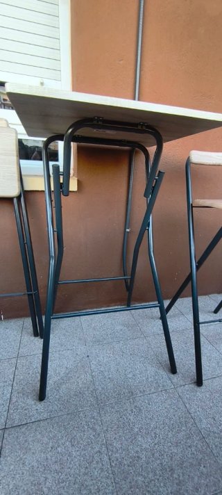 Mesa y 2 Sillas Plegables Exterior