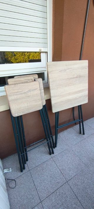 Mesa y 2 Sillas Plegables Exterior