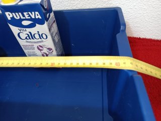 Cajón azul para bicicleta, guardar cosas...