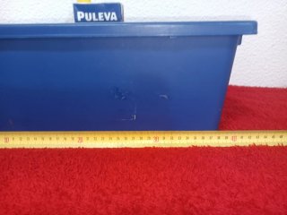 Cajón azul para bicicleta, guardar cosas...