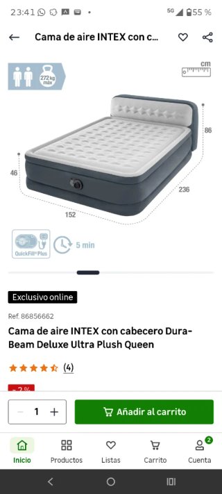 Colchón Hinchable Intex Dura-Beam Deluxe