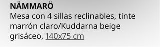 Conjunto Mesa y Sillas Terraza Madera