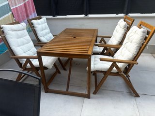 Conjunto Mesa y Sillas Terraza Madera