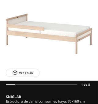 Cama infantil IKEA Singlar 70x160 con colchon