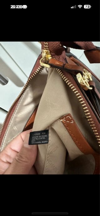 Bolso Michael Kors Marrón y Dorado