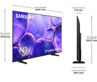 TV Samsung 75 Crystal UHD 4K AI