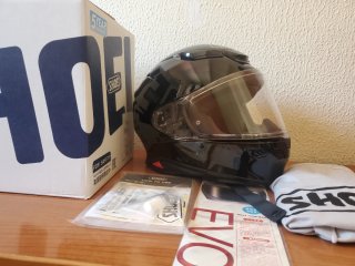 Casco Shoei NXR 2 Negro + intercomunicador edge