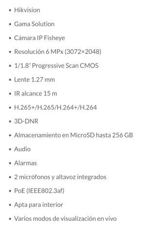 Cámara Hikvision 360º