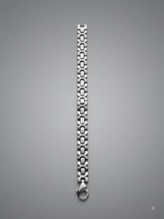 Pulsera de acero plateada