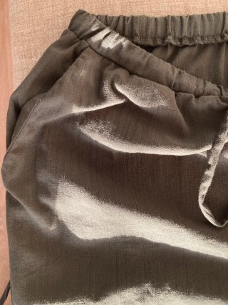Pantalones Mango Lino Verde Caqui