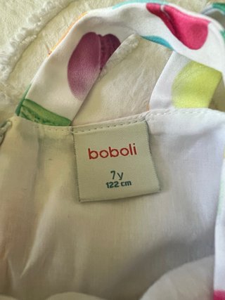 Vestido Boboli niña 7 años estampado macarons