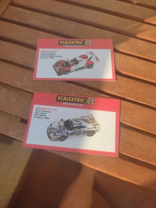 2 Tarjetas Scalextric Coches Clásicos