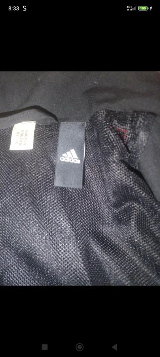 Giubbotto Adidas nero con strisce rosse