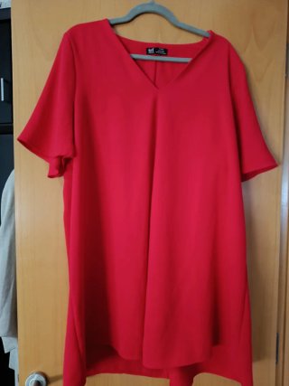 Vestido Rojo Zara Elegante Talla XXL