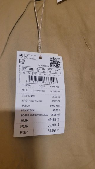 Pantalones Chinos Springfield Talla 40 Beige