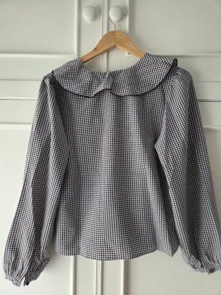 Camisa cuadros volantes lazo