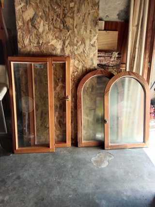 Ventanas de madera con vidrio