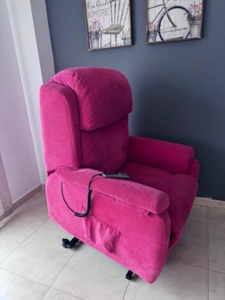 Sillón Eléctrico Levanta Personas Rosa