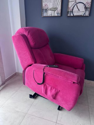 Sillón Eléctrico Levanta Personas Rosa
