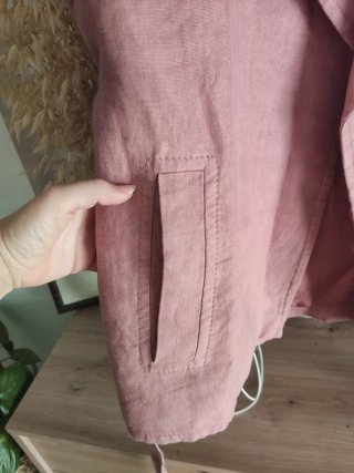 Conjunto Zara Chaleco y Shorts Rosa lino