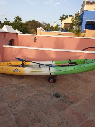 Kayak 2 plazas con remos y carro
