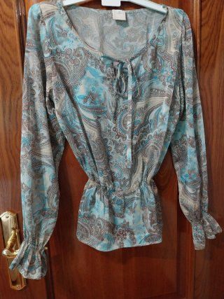 Blusa Cordón Cachemir Estampada Talla XL